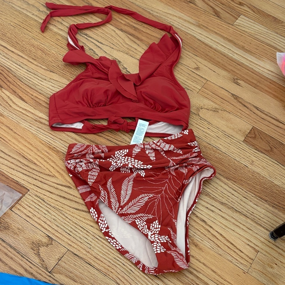 Cupshe Red Bikini Set